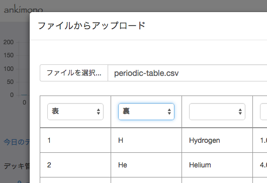 CSV ファイルでカードをインポート